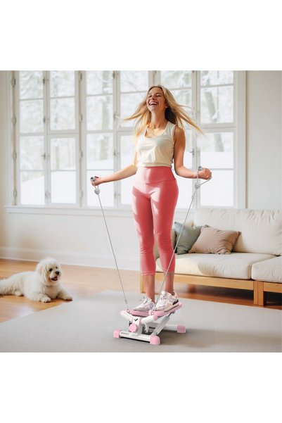 merach Mini Stepper for Exercise, 330LBS Capacity, Stepper Exercise Equipment with Resistance Bands