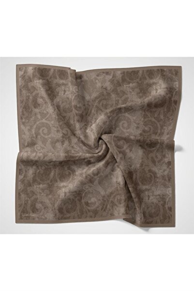 Silk Home Eșarfă strălucitoare cu model etnic de nurcă închisă 90*90