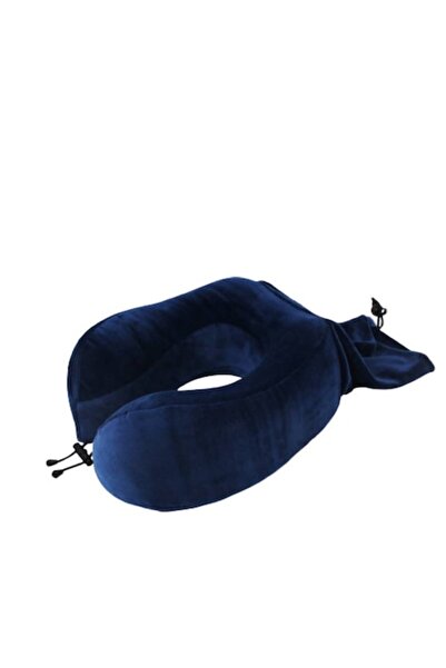 Edman U2 Memory Foam Neck and Travel Pillow, 29x28x10 cm, Blue