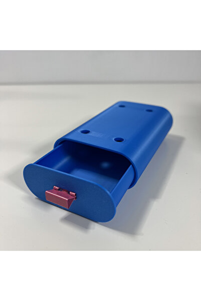 DECORADI Oval blue desk drawer, 12.5 x 8.5 x 4 cm, 3D printed from PLA