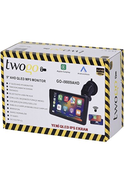 Twogo 9'' Apple Carplay Android Auto AHD QLED IPS MP5 Monitör GO-İ9009 AHD