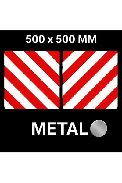 opersan İŞ MAKİNELERİ 500X500 MM TPESC VE DIN UYUMLU UYARI IKAZ LEVHASI/METAL