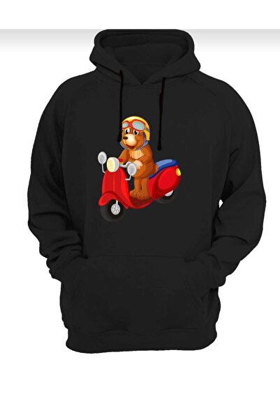 Hunors Sportswear & Company سترة موتوركي أير مطبوع للجنسين موديل قطن بغطاء رأس