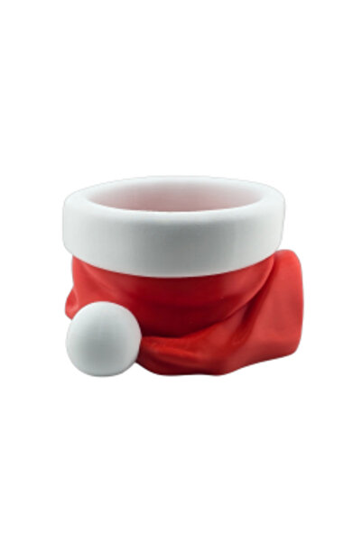 3DCrafting Coș Decorativ Căciulă Moș Crăciun