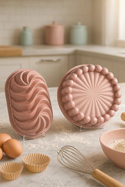 CHEFTİME 2’li Rose Granit Döküm Baton & Tart Kek Kalıbı