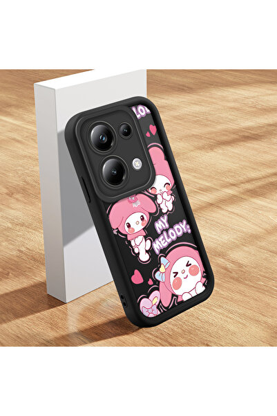 ucuc جراب هاتف Xiaomi Poco M6 Pro 4G متوافق مع السيليكون الأسود ذو النمط المت...