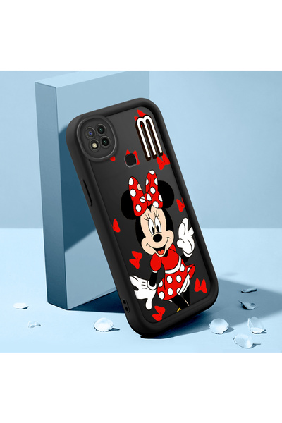 ucuc حافظة هاتف Xiaomi Redmi 10A متوافقة مع نمط الرسوم المتحركة باللون الأسود...