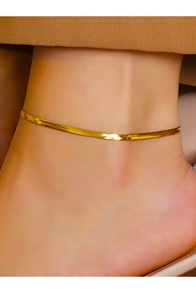 Orygis Jewelry 14 K Altın Kaplama İtalyan Zincir Halhal