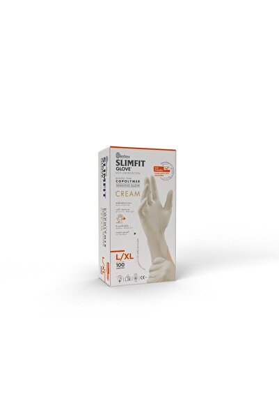 Reflex SLİMFİT COPOLYMER MUAYENE ELDİVENİ - KREM L-XL BEDEN - 1 KUTU (100'LÜ)