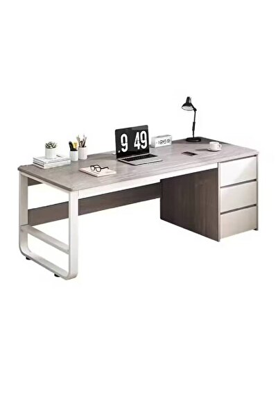 NKX طاولة كمبيوتر متعددة الوظائف ومكتب مع 3 أدراج 120 سم