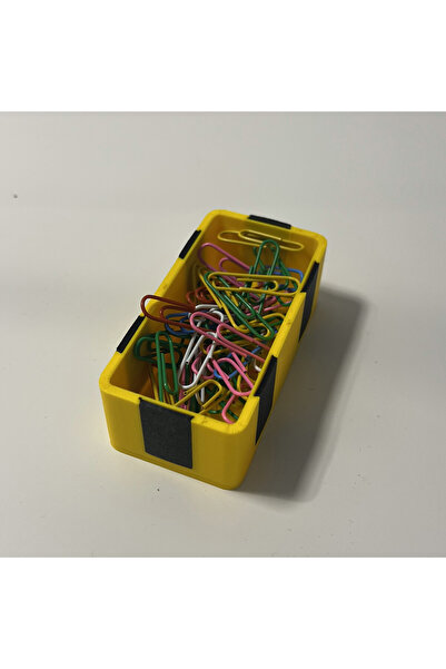 DECORADI Yellow magnetic modular tray, 9 x 4.5 cm, 3D printed from PLA