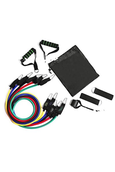 Edman Set de antrenament fitness EXT cu benzi de rezistență din latex, mânere...