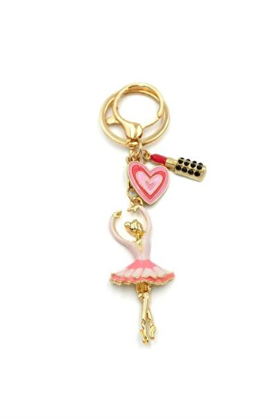 MENESSA سلسلة مفاتيح راقصة الباليه - ذهبي