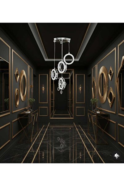 Bohem Aydınlatma Modern 3 RENK LED Halka Model Sarkıt Avize