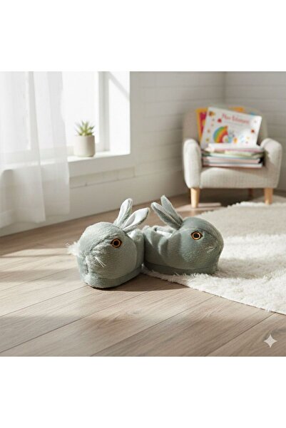 ARYA STYLE Peluş Tavşan Desenli Ev Pandufu