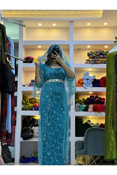 SOLİN YÖRESEL Kadın Yöresel Düğünlük Kaftan Abiye Elbise(Görseldeki aksesuarl...