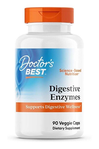 Doctor's Best إنزيمات هضمية من دكتورز بيست - دعم هضمي شامل، 90 كبسولة نباتية