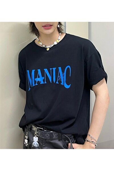 barsdepo STRAY KİDS MANİAC Baskılı Tişört, Oversize Unisex Tişört Çocuk / Yet...