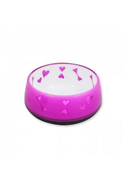 All For Paws وعاء حب الكلاب باللون الوردي M