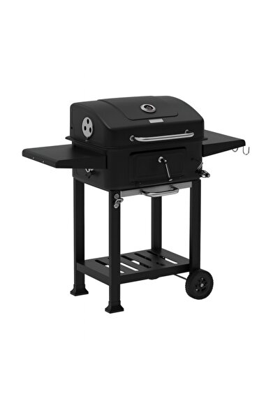 Zilan ZLN-3574 Outdoor Grill – Chromed Steel 54 x 42.5 cm, Thermometer, Wheels