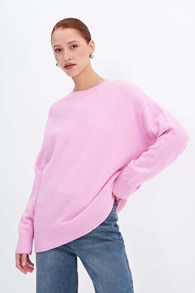 Addax Crew Neck Basic Knitwear Sweater K2918