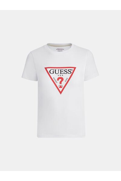 Guess تي شيرت جينز نسائي بقصة ضيقة