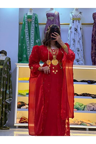 SOLİN YÖRESEL Kadın Yöresel Düğünlük Kaftan Abiye Elbise