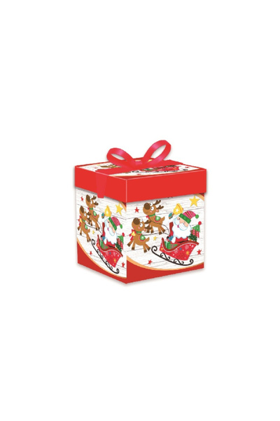 Mirific Party Multicolor gift box, 22 x 22 x 22 cm, various designs, Santa Claus