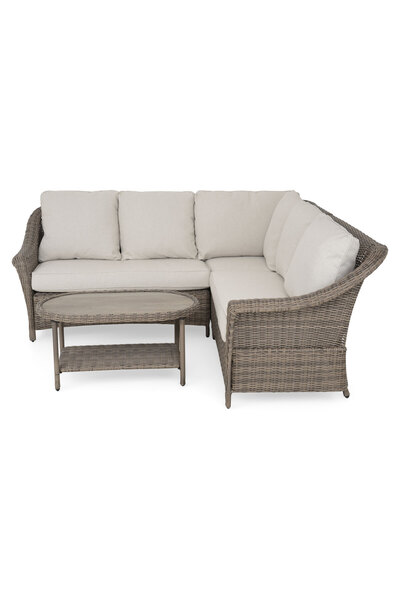 Maison Mex Set coltar 3 piese si masuta cafea grãdinã/terasă, CHASEWOOD, L.21...