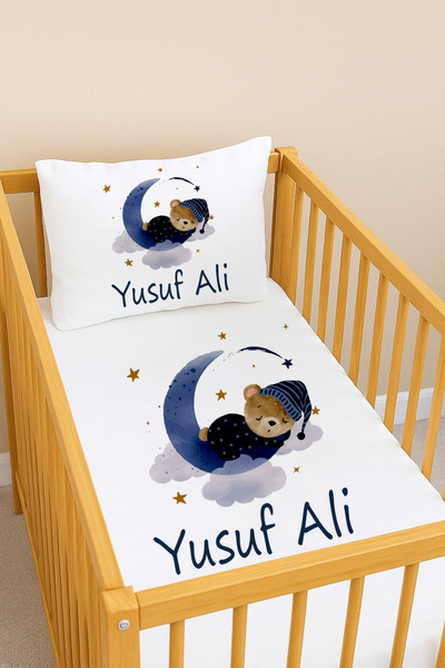 Named Baby Duvet Cover Set (70x120 cm) Park Bed Duvet Cover Set