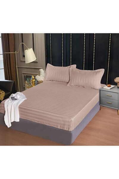 Primavara Set husă de pat damasc 160x200 + 2 fețe de pernă 55x60