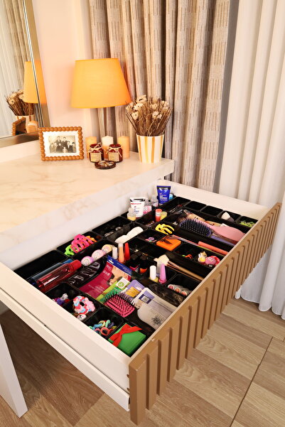 color house مجموعة من 30 منظم أدراج قابل للتعديل لتنظيم أدوات التجميل والمجوهرات (بلاستيك صلب)