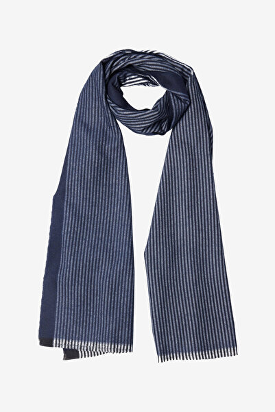 ALTINYILDIZ CLASSICS Men's Navy Blue Patterned Standard Fit Scarf