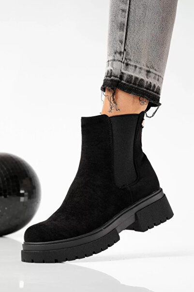 Zaira Ghete dama îmblanite negre din piele ecologica intoarsa Antonia #22638 ...