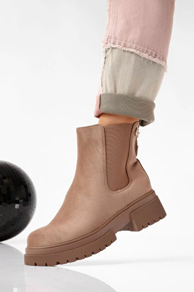 Zaira Ghete dama îmblanite khaki din piele ecologica intoarsa Antonia #22639 ...