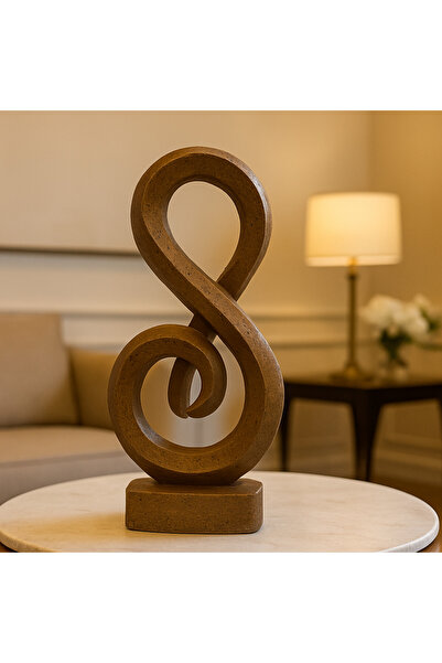 İSHTAR DEKOR DEKORATİF SOL ANAHTARI NOTA BİBLO - AHŞAP RENK
