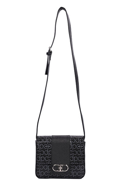 Pierre Cardin Zippered Women's Crossbody Shoulder Bag 05Pc24Y549 Black