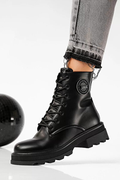 Zaira Ghete dama îmblanite negre din piele ecologica June #22661 - 40