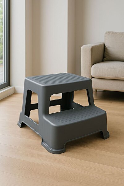 Funny Life 2 Basamaklı Luks Merdiven Tabure - Kaydırmaz Tabanlı Çok Amaçlı Ba...