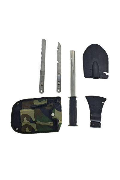 flores Set cazma, topor, cutit si fierastrau, cu coada metalica 340x30mm