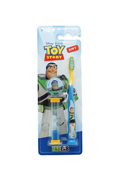 Fab lab فرشاة أسنان للأطفال فائقة النعومة من Toy Story مع غطاء صحي وساعة رملية