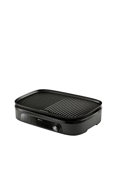 Philips Electric table grill HD6210/90, 2400W, Adjustable temperature, Removable XL plate, Black