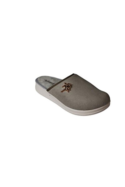 Yaz Kış Ayakkabı Yazkiş Women's Gray Winter House Slippers