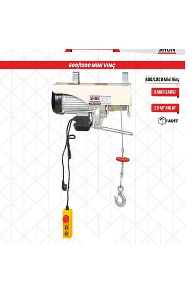 Shun PA1200 600/1200 kg Mini Elektrikli Vinç