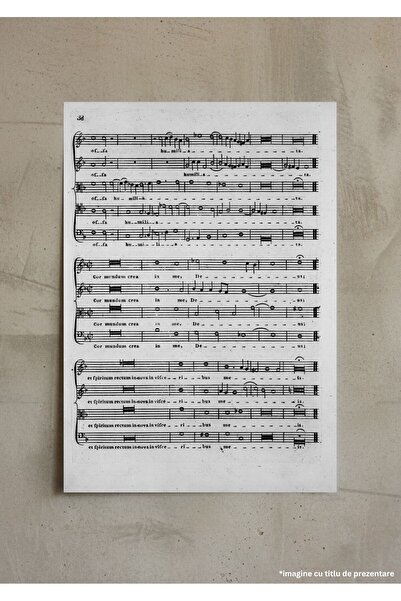 VreauPoster A4 Poster Sacred Music Palestrina Allegri, Holy Week 1771, Vintag...