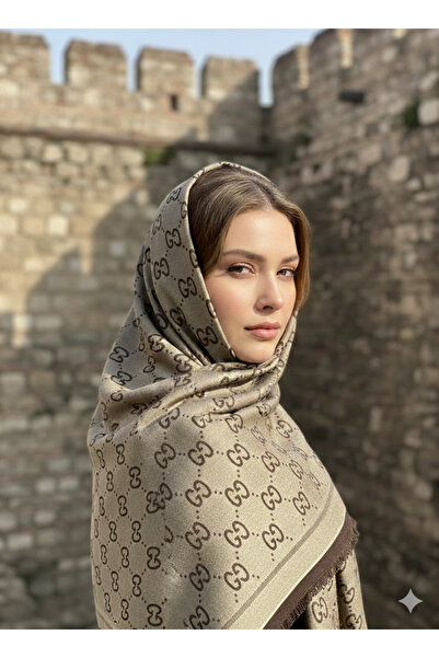 Solo İpek Çift Taraflı G Desen Şal