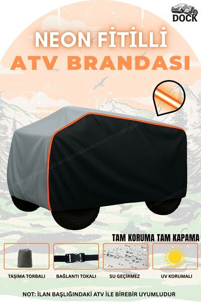 Dock TURUNCU FİTİLLİ CFORCE 625 TOURING GRİ-SİYAH ATV BRANDASI (4MEVSİM)