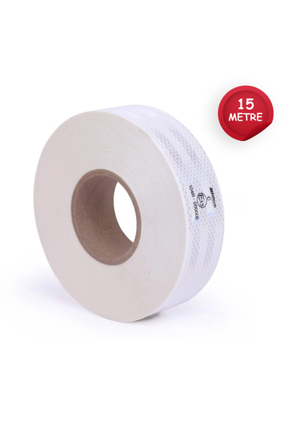 Skytrend 15 Metre Beyaz Şerit Reflektör Bant Yansıtıcı Bant, Araç Kamyon Dors...