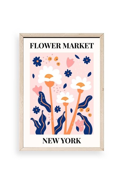 CT STONES Flower Wooden Framed Painting