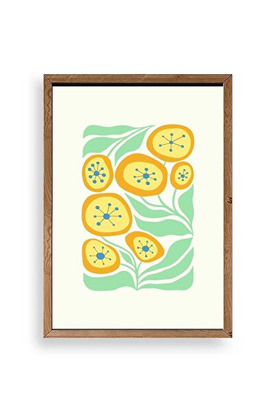 CT STONES Flower Wooden Framed Painting